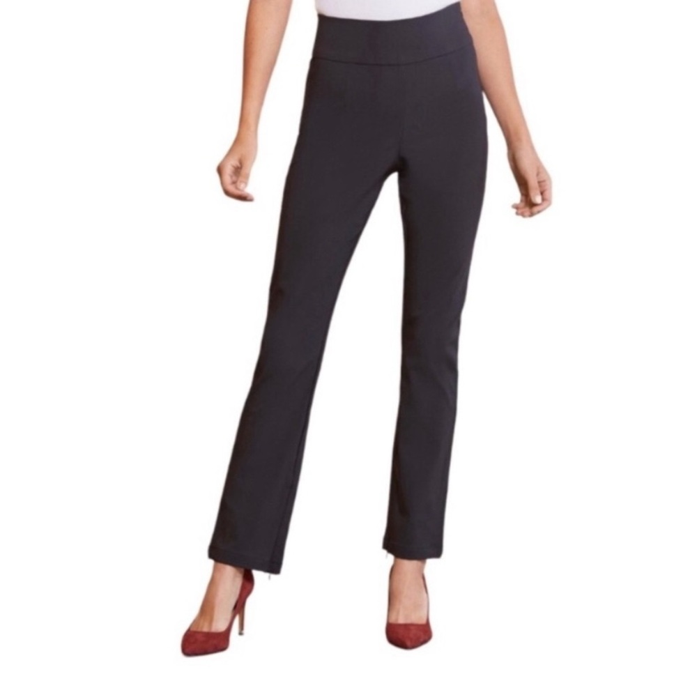 Like New Good American GA The Exec Executive High Rise Black Dress Pants 2